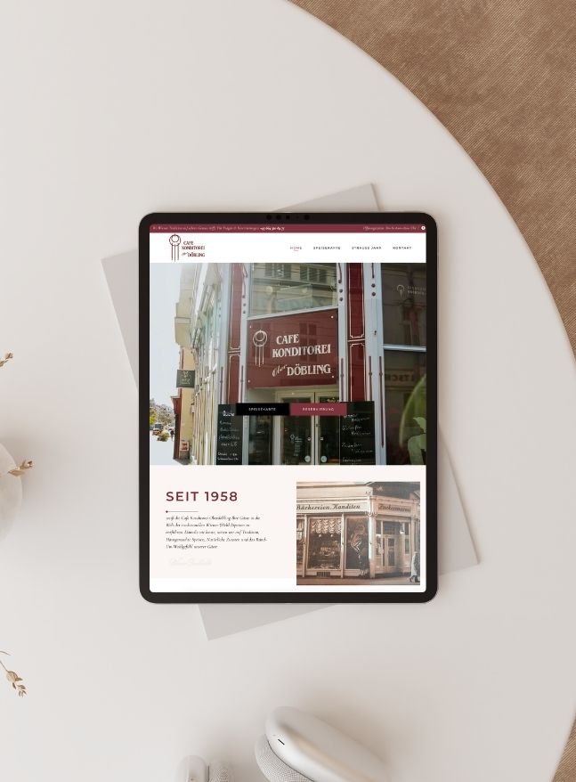 Cafe Konditorei Oberdöbling Website