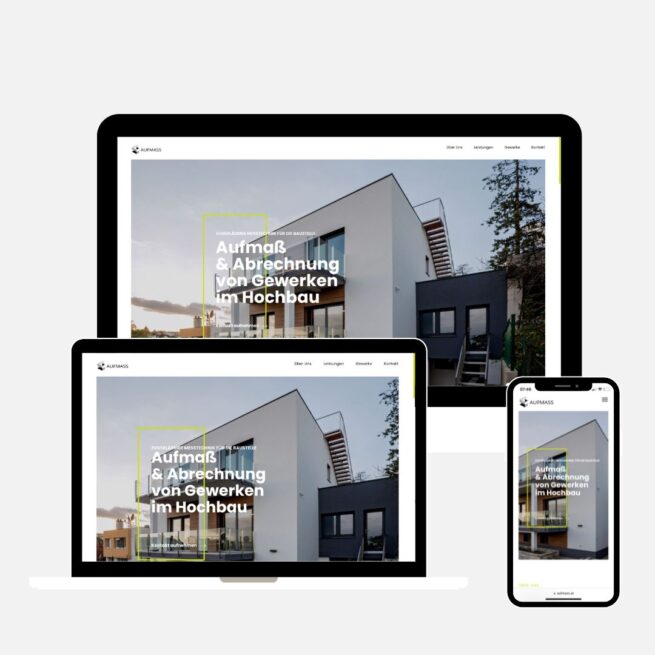 Webdesign Aufmaß Gewerke