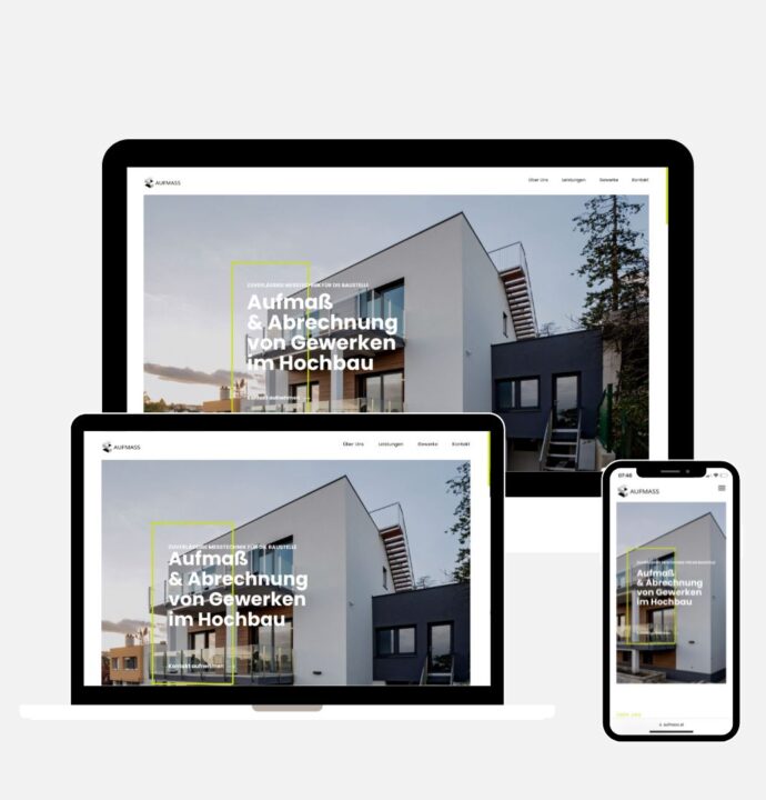 Webdesign Aufmaß Gewerke