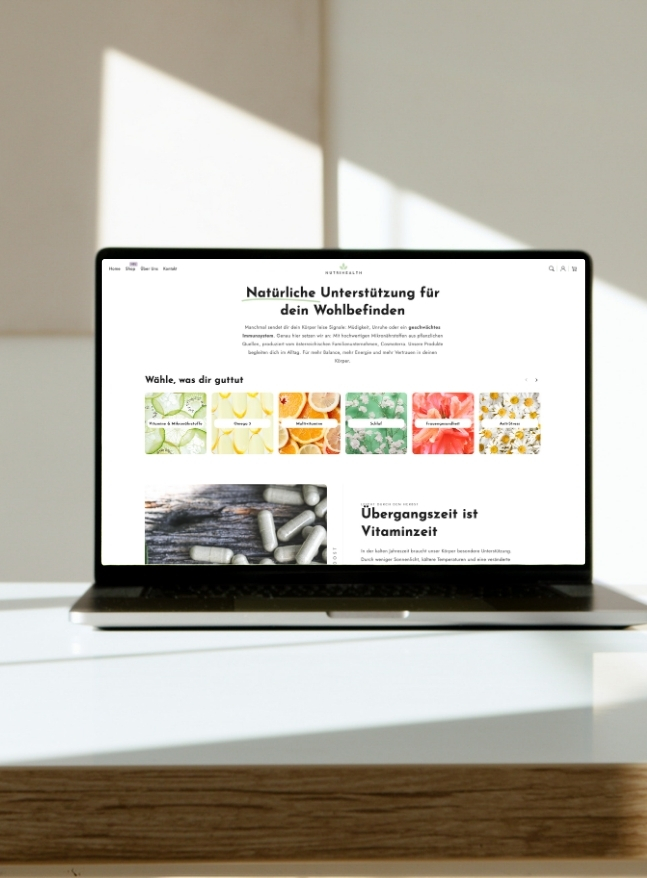 Webshop Nahrungsergänzungsmittel