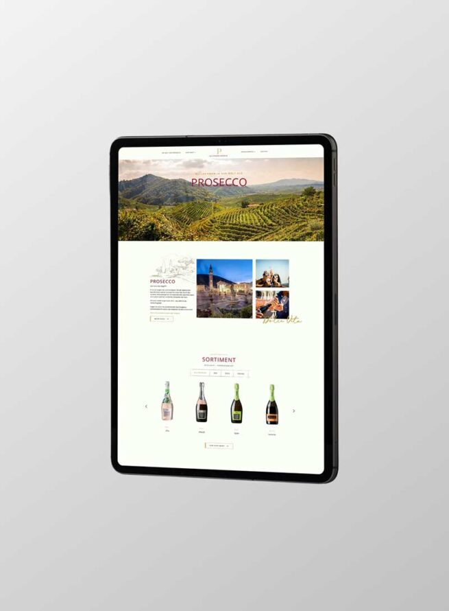 Webdesign für Spirituosen Handel